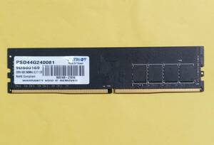 M822【動作品】Patriot DDR4-2400 4GB×1枚【送料無料】PC4-19200 デスクトップPC用 1.2V PSD44G240081