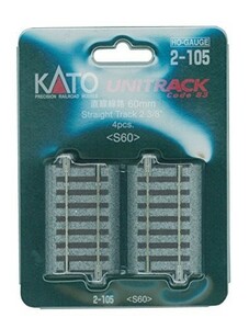 KATO HOゲージ 直線線路 60mm 4本入 2-105 鉄道模型用品