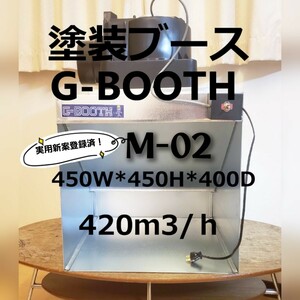 G-BOOTH M-02 実用新案 深夜でも作業可能　シリーズ最高低騒音型　研磨塗装ブース 420m3/H