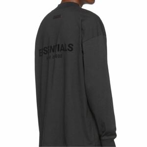 【XS】黒 Essentials Logo L/S Tee ブラック Stretch Limo ストレッチリモ ロゴ ロンT Fear Of God フィアオブゴッド エッセンシャルズ