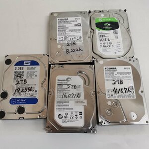 HDD 2TB 5台セット Seagate BARRACUDA 東芝ほか SATA 3.5インチ　ハードディスク