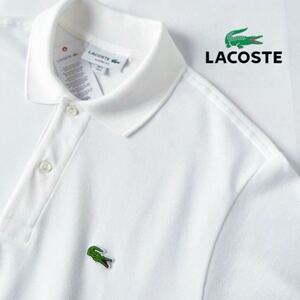 (新品) ラコステ LACOSTE 半袖 ポロシャツ 3 (M) ホワイト L1212 F8493 クラッシックフィット シャツ 
