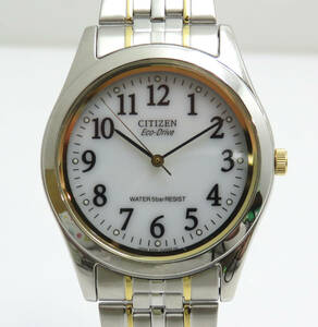 ☆CITIZEN/シチズン Eco-Drive エコドライブ ソーラー E030-L20476 TA メンズ 腕時計 稼働品