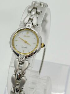 1円 SEIKO 4N20-1060 セイコー エクセリーヌ クオーツ 腕時計 