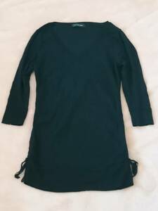 INTER PLANET インタープラネット セーター サイズ02 七分袖 五分袖 レディース ブラック クロ 黒