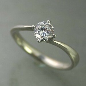 婚約指輪 シンプル 安い エンゲージリング ダイヤモンド 0.3カラット プラチナ 鑑定書付 0.342ct Gカラー SI2クラス 3EXカット CGL