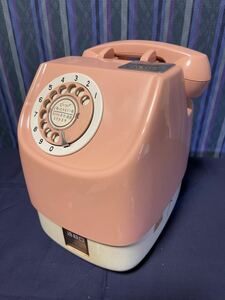 NTT ピンク電話 公衆電話 日本電信電話株式会社 675S-A2 昭和レトロ インテリア　アンティーク 雑貨　電話機　コレクション　その他