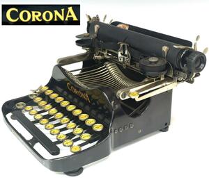 【趣楽】 ＵＳＡ製　ＣＯＲＯＮＡ　Ｍodel３　タイプライター　１９１７年頃　可動　幅２７，３ｃｍ　重量約３ｋｇ　Ｈ１９５１