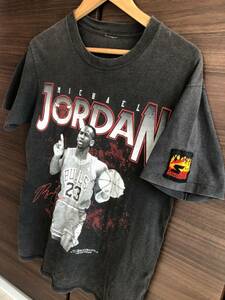 送料無料 M スキンヘッド前 マイケルジョーダン Michael Jeffrey Jordan Tシャツ BULLS 80s 90s 30年前 美品 激レア ワンオーナー