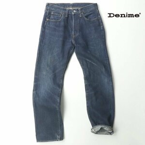 美品 オリゾンディ DENIME ドゥニーム 赤耳 セルビッチ ストレート デニムパンツ インディゴ W29 JP:M ジーンズ【相場価格￥26,400-】