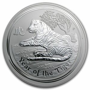 [保証書・カプセル付き] 2010年 (新品) オーストラリア「干支 十二支・ 寅年 虎年」純銀 1キロ 銀貨