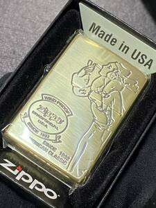 zippo ウィンディ ゴールド 前面刻印 希少モデル 2023年製 WINDY GOLD ケース 保証書付き 