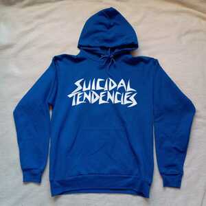 SUICIDAL TENDENCIES スーサイダルテンデンシーズ スウェットパーカー 青 M★フーディ HOODIE HOODY プルオーバー レア