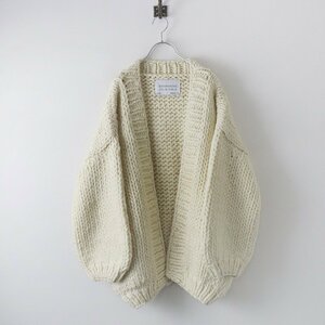 アイラブミスターミトンズ I Love Mr Mittens HEARTWORKING KNITWEAR ボンバーニットカーディガン XS/オフホワイト【2400013802512】