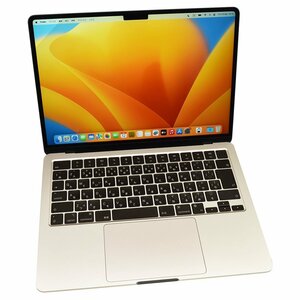 1円スタート 新古品 MacBook Air M2 13 2022 A2681 8コアCPU 8コアGPU 8GB 256GB OS Ventura スターライト 中古品 1-5