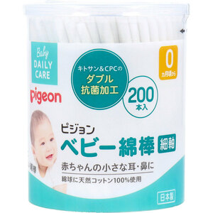 まとめ得 ピジョン　ベビー綿棒　細軸タイプ　２００本入 x [6個] /k