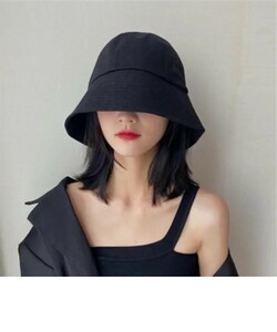 【バケットハット】ブラック　ユニセックス　折りたたみ UVカット 日よけ帽子 紫外線対策 帽子　男女兼用
