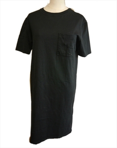 極上品 エルメス シェーヌダンクル Tシャツ ワンピース 34 2020年 コットン ブラック レディース　本物鑑定済み