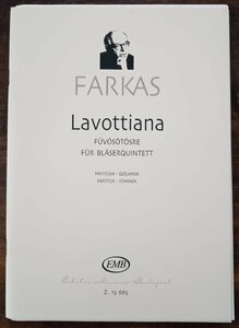 送料無料 木管5重奏楽譜 フェレンツ・ファルカシュ：ラヴォッティアーナ 試聴可 木管五重奏