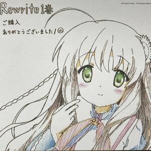 【Rewrite-リライト-◆非売品/ミニ色紙】神戸小鳥 Blu-ray/DVD購入特典 ビジュアルアーツKey ソニーSONY 角川 アニプレックス 樋上いたるG1