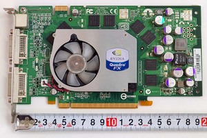 NVIDIA Quadro FX 1400 (PCI-E x16) EQFX1400-128EB 128MB デュアルDVI★中古