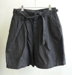 キャプテンサンシャイン リネン コットン グルカ ショーツ 黒 size 30