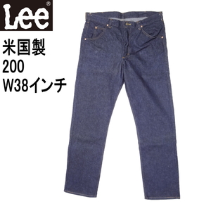 リー Lee 米国製 アメリカ製 ジーンズ 200 デニム ライダース メンズ カジュアル W38インチ 裾上げ無料 大きいサイズ