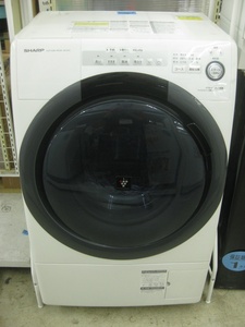 【ハッピー】SHARP シャープ ドラム式洗濯乾燥機 7kg洗い 3.5kg乾燥 57L ES-S7C-WL 2018年製 1005493
