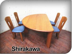 ■展示品■Shirakawa/白川木工■最高級■飛騨■NEO Table■ポロック■ナラ材■モダン■ダイニング5点セット■53万■smm8899k