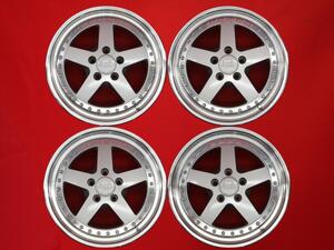 WORK ワーク EQUIP エクイップ 中古ホイール 4本 7.5/8J 17インチ PCD114.3 5穴 +30/+40 ハブ66 R32 RX-7 FC3S 等へ aa17