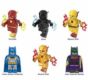 即納 6体セット バットマン　フラッシュ　マーベル アベンジャーズ　ブロック ミニフィグ レゴ LEGO 互換 ミニフィギュア　eq 2