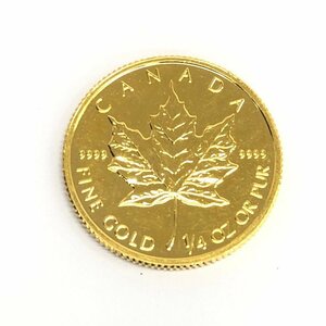 K24IG　カナダ　メイプルリーフ金貨　1/4oz　1993　総重量7.8g【CDAX7050】