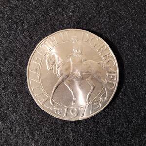 ELIZABETH II エリザベス2世 御即位25周年記念 銀貨 DG・REGFD 1977 コイン 硬貨 28ｇ　 　 #0554/5