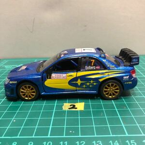 ② A-5 1/36 キンスマート スバル インプレッサ WRC 2007 プルバックミニカー ダイギャストミニカー ミニカー 中古品 売切り