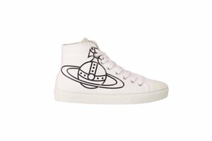 ヴィヴィアンウエストウッド メンズ PLIMSOLL HIGH TOP スニーカー ホワイト サイズ39 約24.5cm 75010001 ＭW0004 A405 WH 新品/2