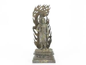仏教美術 銅製 不動明王立像 不動明王像 鍍金仏 仏像 佛像 A224