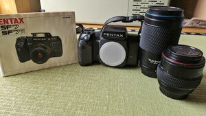 ペンタックスPENTAX SF7 フィルムカメラ　 28-70mm、75-300mm レンズ２本　使用説明書付き　動作未確認の中古