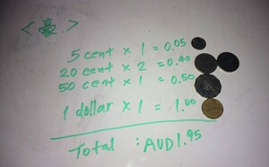 『送料込/海外で余ったオーストラリア硬貨』 通貨 豪ドル コイン リザベス女王 カモノハシ カンガルー COIN $ CENT DOLLAR 合計AUD1.95分