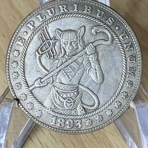 WX1130流浪幣 狐猫 天眼 鷹紋 外国硬貨 貿易銀 海外古銭 コレクションコイン 貨幣 重さ約25g
