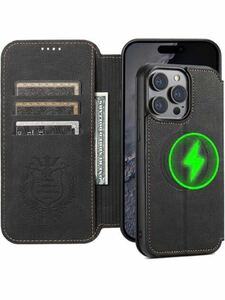 587) JCGOOD iPhone 12 Pro Max ケース 手帳型 MagSafe対応 いphone12 Promax ケース マグセーフ ワイヤレス充電対応 カード収納