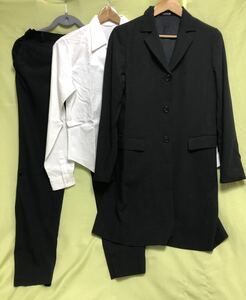 難あり！コムサデモード上下セット&シャツCOMME A DU MODE ブラックスーツ シャツブラウス