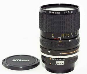 美品　Ai-S Zoom-NIKKOR 28-85mm F3.5-4.5S マニアルフォーカス マクロ機能付き標準ズームレンズ　 デジタルカメラで高解像の高級レンズ