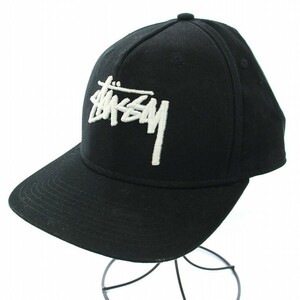 ステューシー STUSSY Big Stock Point Crown キャップ ベースボールキャップ 帽子 ロゴ 刺繍 黒 ブラック 白 ホワイト /TK メンズ