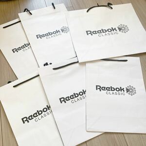 送料無料★Reebok CLASSICリーボッククラシック★ショッパー6枚まとめてセット★ショップバッグショップ袋紙袋送料込みスポーツブランド