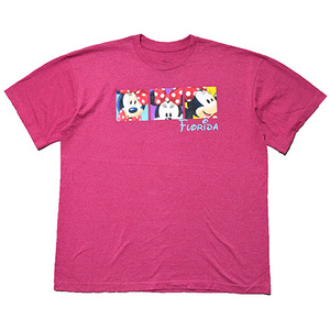 【XL】 ディズニー フロリダ ミニーマウス キャラクター Tシャツ レディースXL ピンク Disney ディズニーランド BA3402