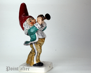 フンメル人形 #17 540-16 トランペット奏者のアル AL THE TRUMPET PLAYER/Gnome Co-boy 17cm TMK-6 ゲーベル フィギュリン西独 クリスマス