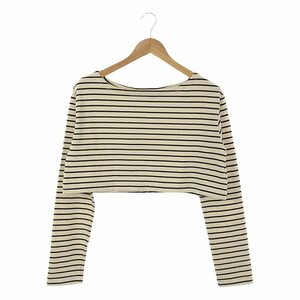 【新品】 The Frankie Shop / フランキーショップ | コットン ボーダー ボートネック バスクショートカットソー