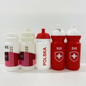 D647-Z1-1242 POLSKA SUI 2020年東京オリンピック 自転車ボトル ロードレース用 給水ボトル 500ml 5点セット コレクション ④