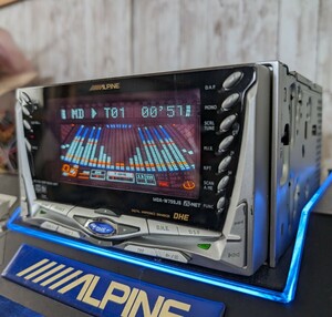 アルパイン 高音質 CD MD DSP/HEAD UNIT MDA-W759JS イルミネーション イコライザー グライコ DHE LPS 旧車 昭和 ALPINE