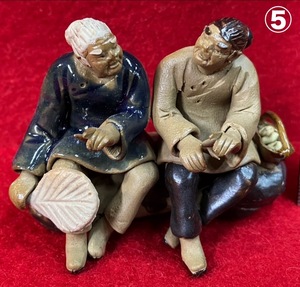 ⑤中国広東省石湾の伝統工芸品の豆人形　石湾焼　陶器　中国美術